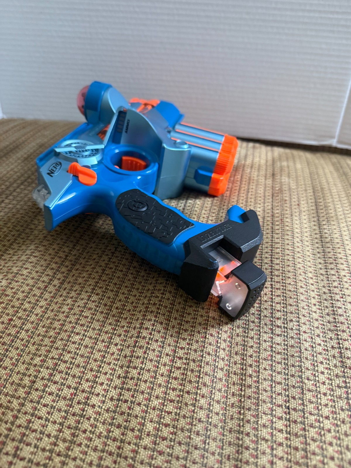 NERF Phoenix LTX Lazer Tag Gun Blue Tested and Working