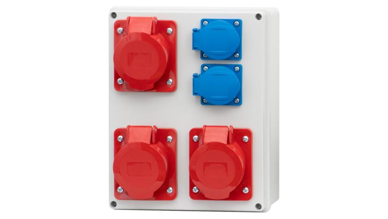 Distribution R-240 Sockets 2x16A 5p, 32A 5p, 2x230V F3.0304