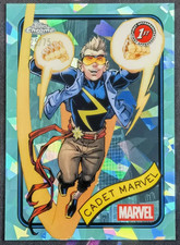 2025 Topps Chrome Marvel Sapphire Cadet Marvel Aqua /75 SSP #88