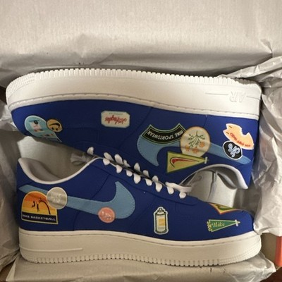 Nike Air Force 1 '07 Patched Up Los Angeles DX2304-400 Racer Blue Canvas