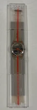Vintage Swatch Watch NRGTIK GK343 2001 Orange Stripes Clear  Need Battery