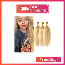 P27/613 Honey Blonde Bundles Yaki Straight Bundles Human Hair 26 28 30 Inch 3 Bu