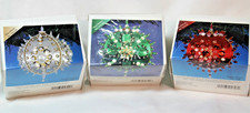 3 VTG Christmas Ornament Kits Sequins Mary Maxim Design Works 3" NIB Unopened