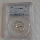 1963 Washington Quarter PCGS PR69 Proof Silver 25C Philadelphia KM#164