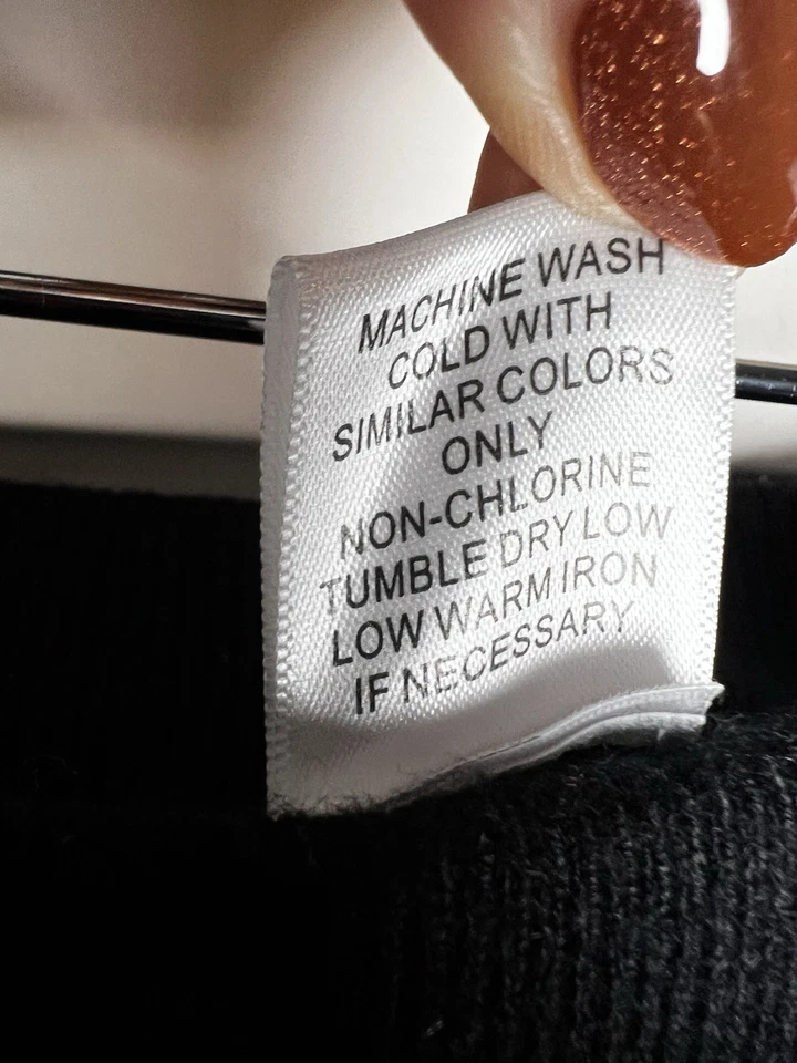 Pantalones Spring + Mercer tiro alto acanalados pierna ancha para mujer talla grande negros” Foto 3 de 4