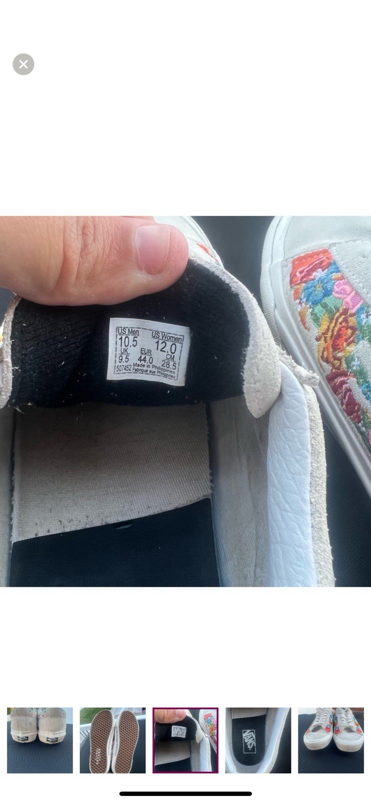 Vans Sid DX Anaheim Factory Flower Flame True White Sneakers M 10.5 image 7