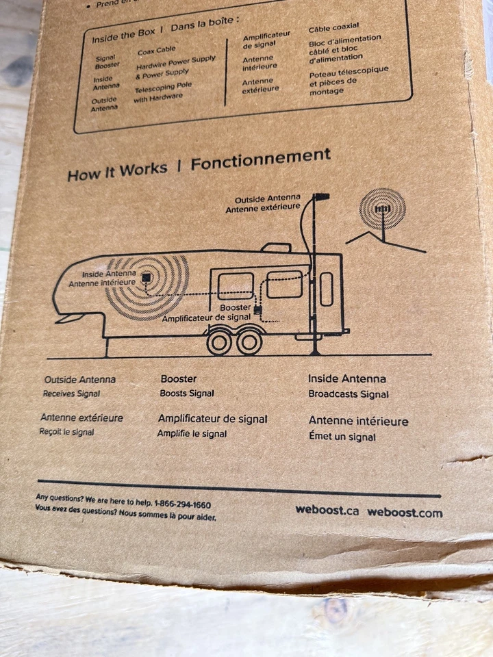 Slight used weBoost Destination RV Cellular Signal Booster motorhome  (470159) - Image 3 of 4