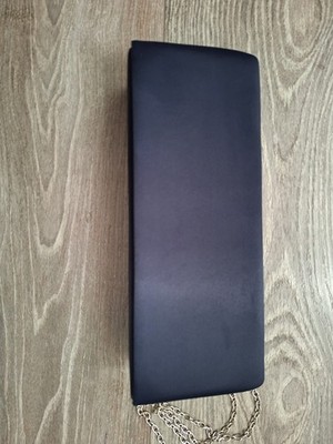 Clutch Abendtasche Umhängetasche Handtasche Blau Samtig