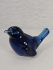 Vintage Fenton Art Glass Cobalt Blue Bird Sparrow 2.75" (Small Scratch)