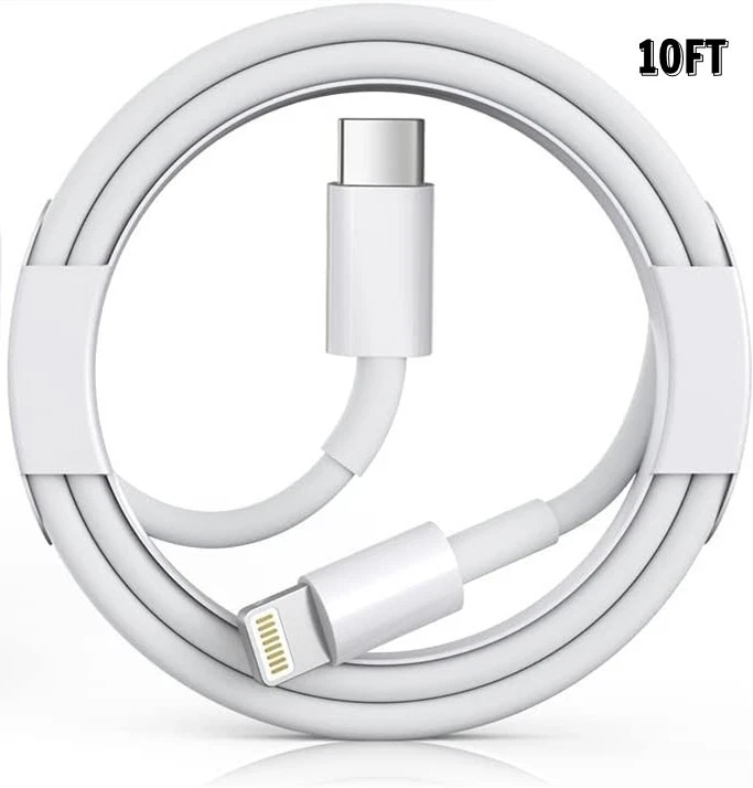 6FT 10FT USB-C Fast Charger Cable PD 20W For iPhone X 11 12 13 14 15 16 Pro Max - Image 2 of 4