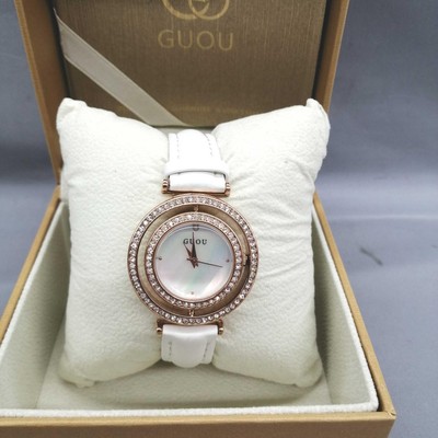 GUOU 6039 / Weiß Analoguhr
