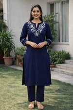 Indian Designer Ethnic Top Kurta Pant Set Bollywood Party Wear Kurti Set Dress