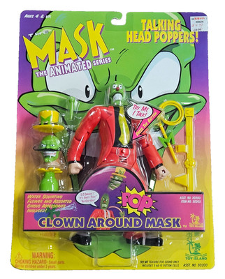 1997年TOY  THE MASK ANIMATED SERIES RARE Vintage 1997 The Mask Animated Series Clown around mask