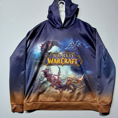RARE! World of Warcraft Mural Hoodie WoW Blizzard Entertainment Size XL