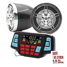 UTV ATV Bluetooth Amplifier Sound System Hand-free Speakers FM USB Audio