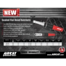 Aircat 809-SH-5 1/2" Drive Sealed Flat Head Ratchet (809sh5)