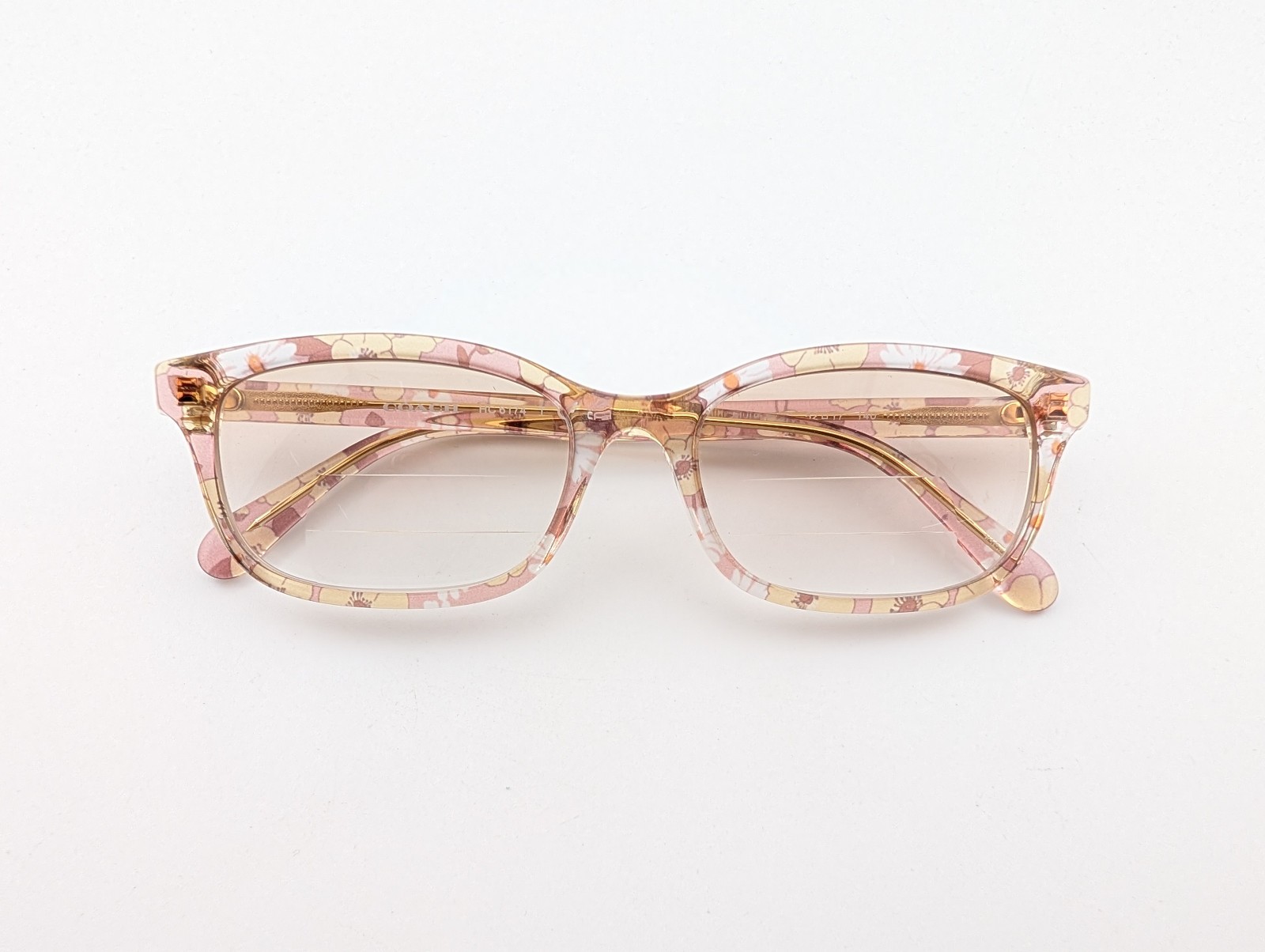 Coach Eyeglasses, Frames Only, HC 6174 5695, 52-17-140, Transparent Pink Floral