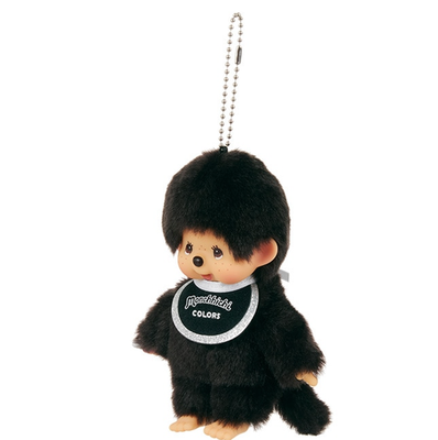 Sekiguchi Monchhichi COLORS Black Plush Doll Keychain – Japan