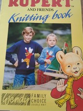 Rupert The Bear Knitting Patterns For Jumpers Cardigans & Toys  All In One Book