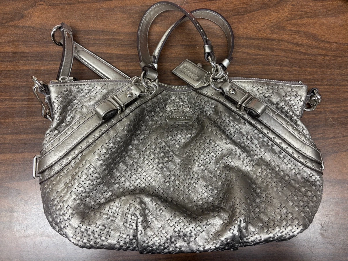 Coach コーチ マディソン シルバー Coach Madison Satchel/Top Handle Bag Silver Bags & Handbags for