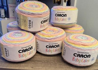 Caron Baby Cakes Multicolor Self-Striping Worsted Yarn 82% Acrylic Nylon