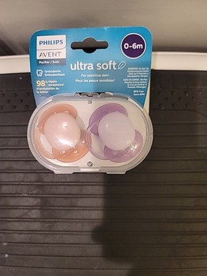 Philips Avent Ultra Soft Pacifiers 0-6 Months Sterilizer Carrying Case New