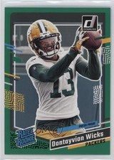 2023 Panini Donruss Rated Rookie Press Proof Green Dontayvion Wicks #333 1i7m
