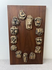Vtg Mcm Daystar Design Prayer Panel Wall Plaque Art Pottery Tiles Symbols Ca Usa Vtg Mcm Daystar Design Prayer Panel Wall Plaque Art Pottery Tiles Symbols Ca Usa