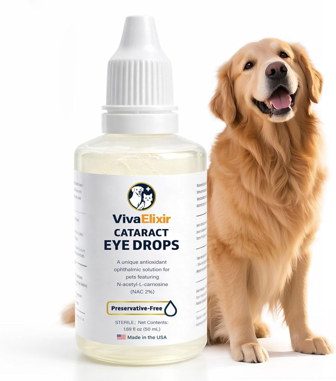 , Cataract Eye Drops For Dogs, Daily Eye Care For Moisture, 