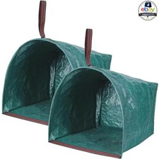 Yard Waste Bags 2 Pack 53 Gal Reusable Dustpan Style Leaf Collection