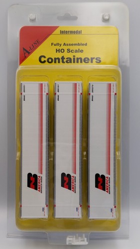 Contenedor InterMountain 30412-01 HO 48' lados lisos BN (Negro) (Paquete de 3) | Condition: New