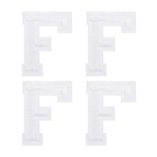 4Pcs Letter F White Sewing Patches to Repair Clothing