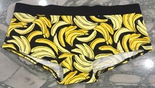 NEW Victoria Secret PINK Cotton Logo Boyshort - Black Bananas - XXL