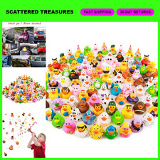 100 Pack Rubber Ducks for Jeep Ducking, Baby Bath Toy Assortment, Fun Gifts