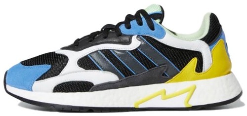 Adidas Run 60s J Core Black / Off White / Utility Yellow Unisex Men Shoe 7 adidas Run 60s Core Black Off White Utility Yellow (GS  main image 4