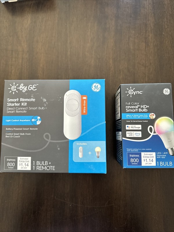 Cync By he Smart Remote Starter Kit & Full Color Reveal HD Smart Bulb
