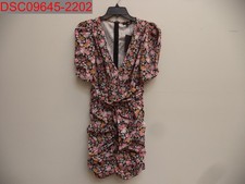 Fashion Nova Women's Black Live In Florals Ruched Mini Dress, Size L 1238619