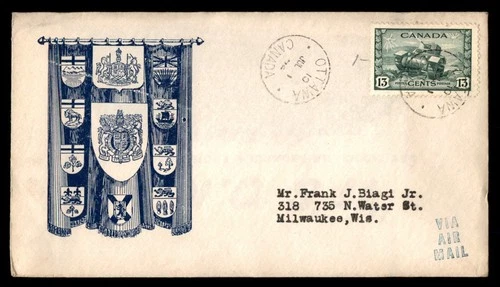 Mayfairstamps Canada FDC 1942 13 Cent Tank Ottawa First Day Cover aax_21385