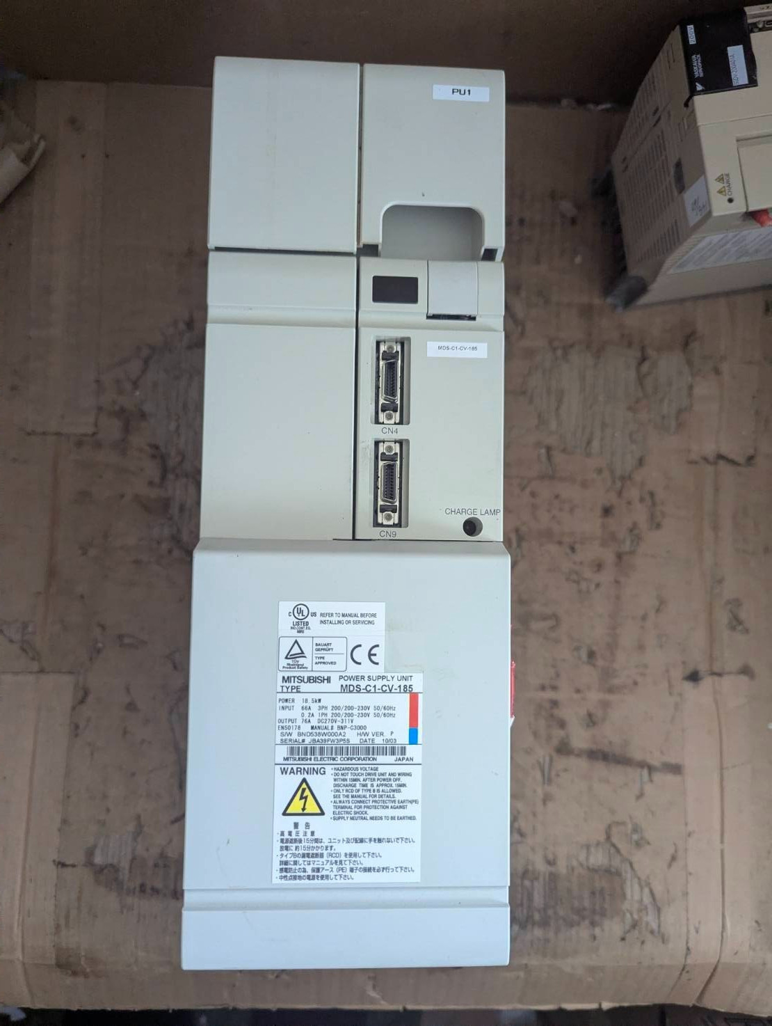 Unidad de fuente de alimentación MITSUBISHI MDS-C1-CV-185 retirada de la máquina en funcionamiento