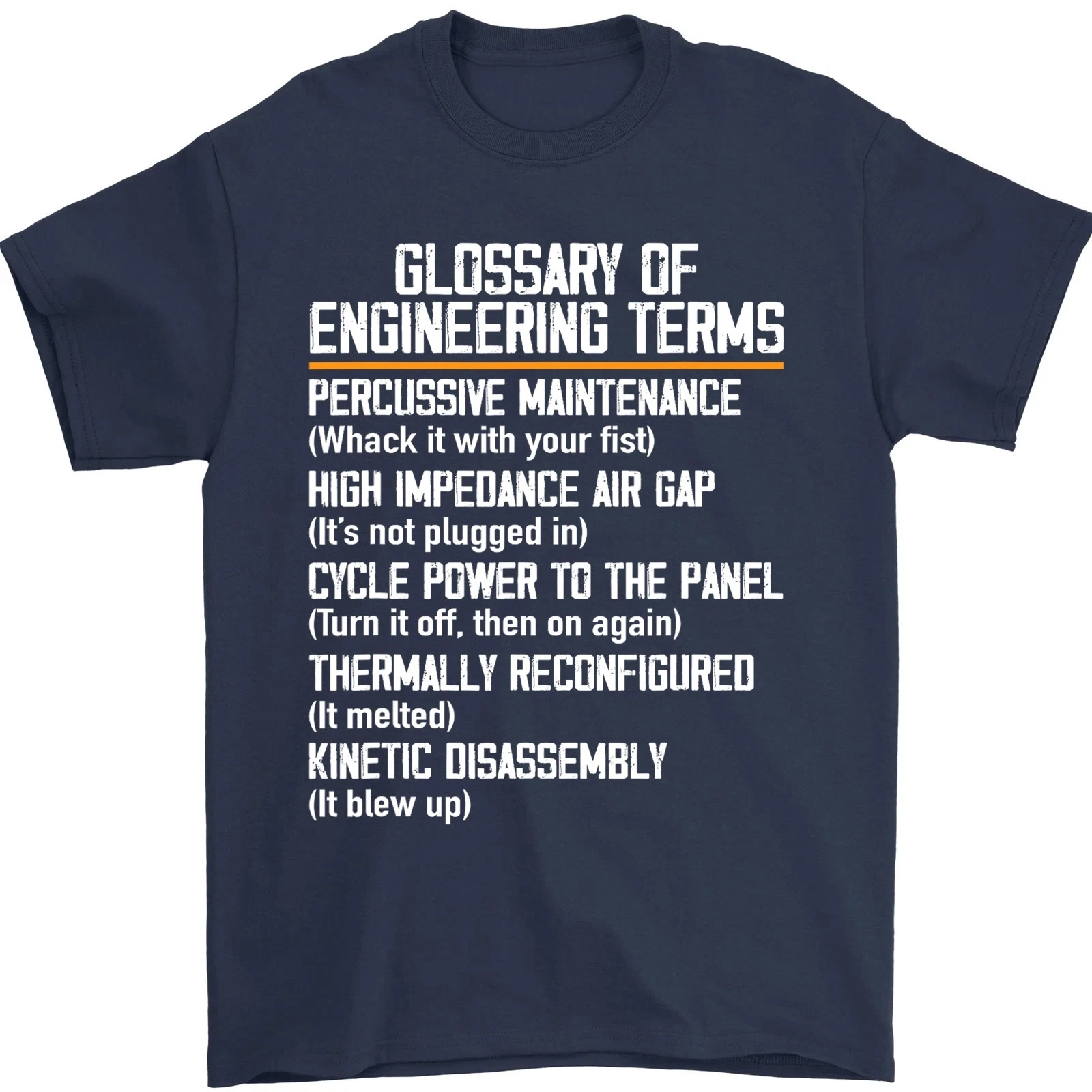 Funny Engineering Glossary Unisex T-Shirt for Students