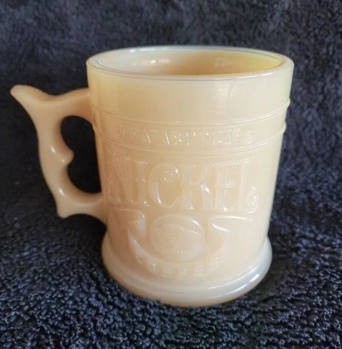 Vtg. 1970's Whataburger Coffee Mugs Milk Glass Look Collector