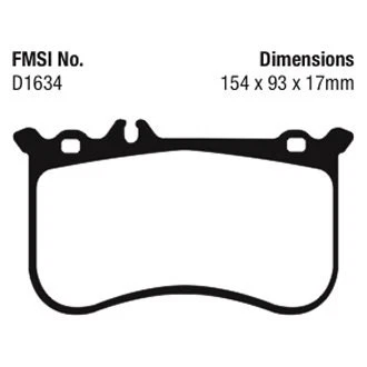 For Mercedes-Benz SLC43 AMG 2017-2020 EBC DP42138R Yellowstuff Front Brake Pads Foto 2 de 3