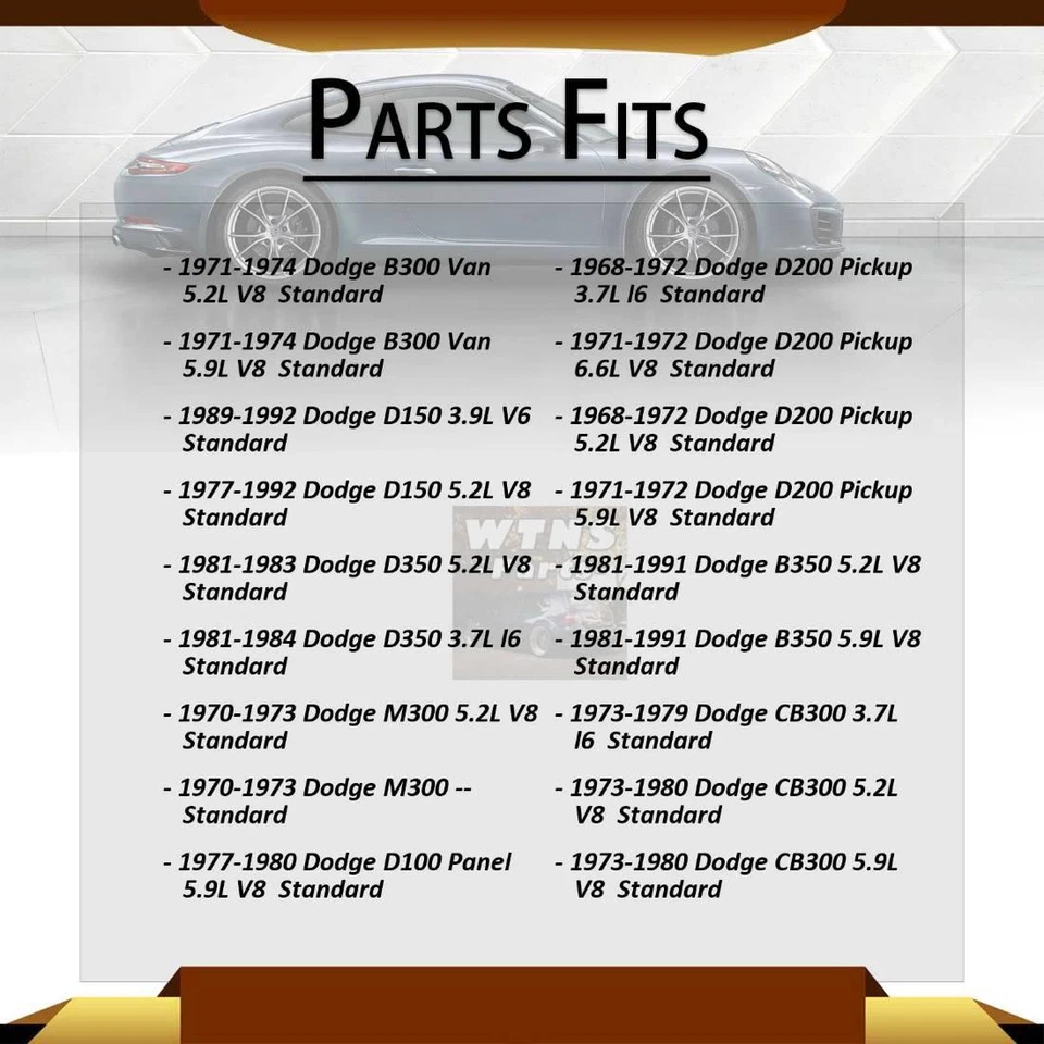 Se adapta a Dodge B300 GMB 1975 1976 1977 1978 eje trasero todas las juntas junta universal Foto 3 de 4