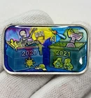 St Louis Mint Dumpster Fire 1 oz Silver Art Bar Castronomics Custom Hand Enamel