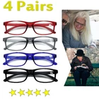 4x Reading Glasses Men Women Presbyopic Eyeglasses Unisex Eyewear +1.0 To +4.0