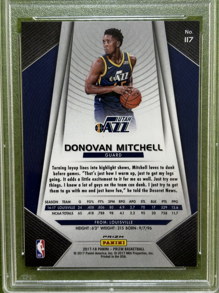 2017-18 Panini Prizm - Donovan Mitchell #117 Fast Break Prizm (RC