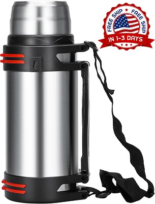Termo De Acero Inoxidable Para Café Y Agua Plata Café Para Viaje Camping 101 OZ
