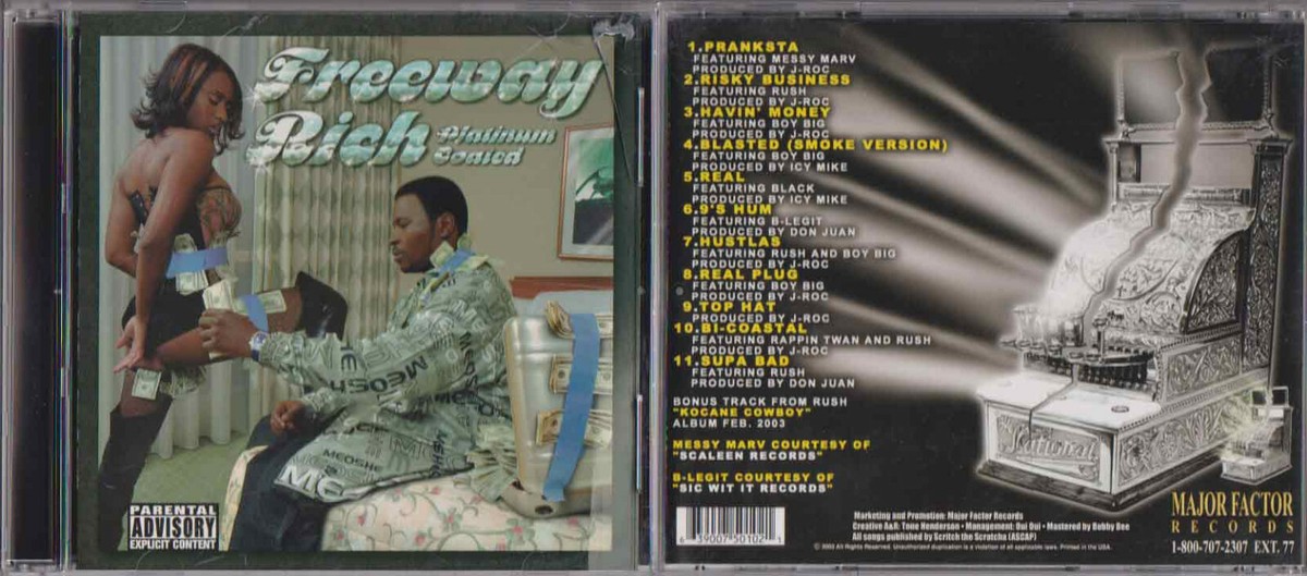 レア G-RAP RICH THE FACTOR Rich The Factor - Platinum Coated KC Missouri Rap G-Funk