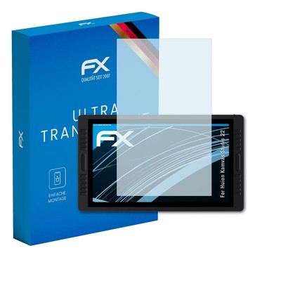 atFoliX 2x Displayschutzfolie für Huion Kamvas Studio 22 Schutzfolie klar Folie