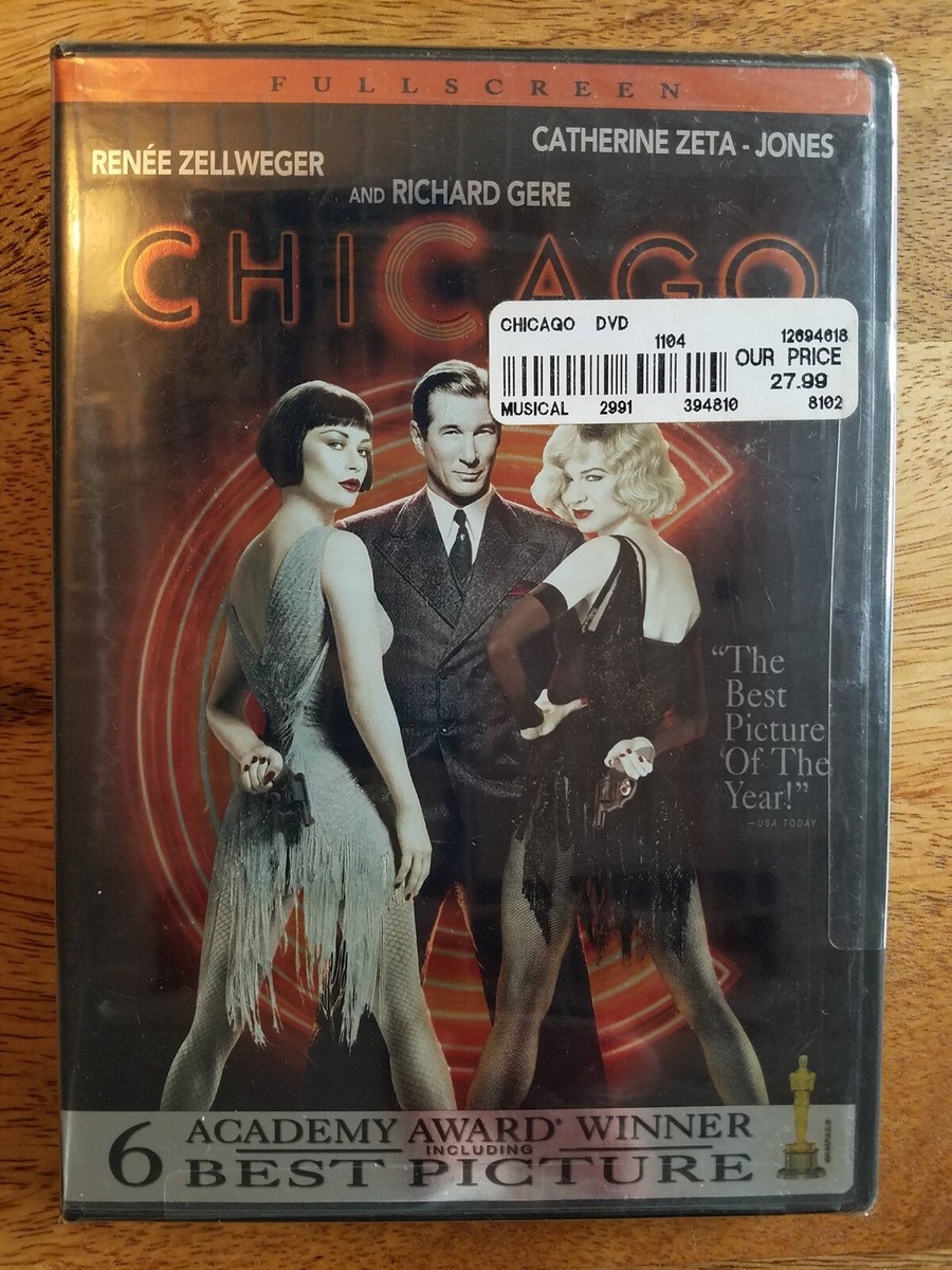 Chicago DVD Renee Zellweger Richard Gere Catherine Zeta-Jones 2003